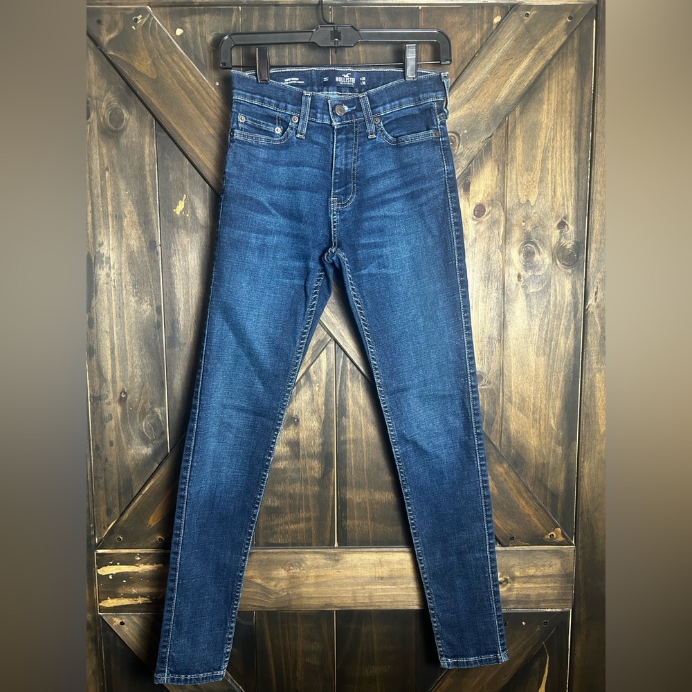 Hollister Women's Blue Super Skinny Advanced Stretch Jeans Size W26 L30